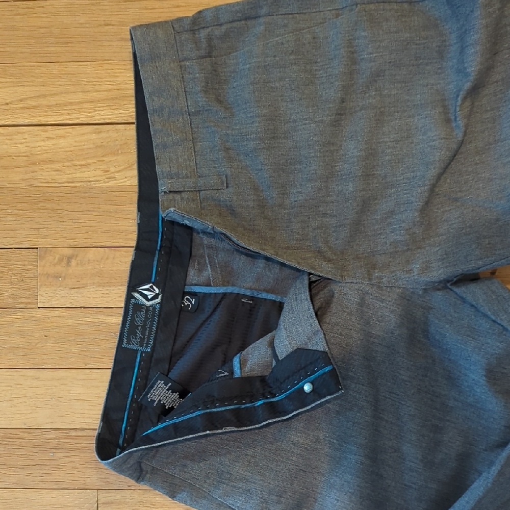 Men's Gray Shorts with Blue Trim